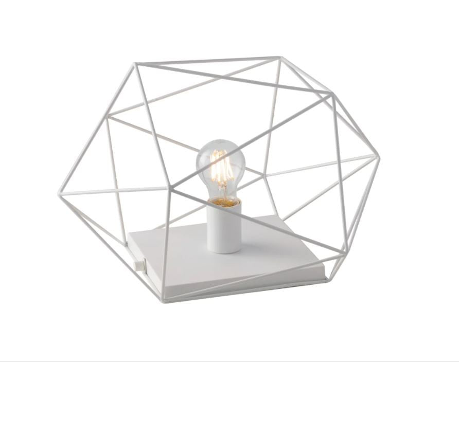 Lume dal design geometrico metallo bianco o nero-oro 1XE27 non incl. ABRAXAS Lume dal design geometrico metallo bianco o nero-oro 1XE27 non incl. ABRAXAS